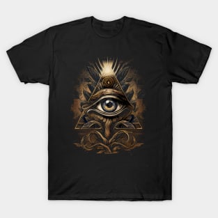 All seeing eye - Gold T-Shirt